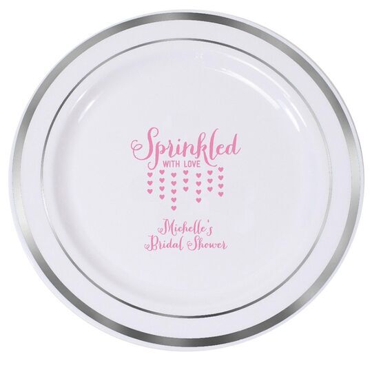 Sprinkled with Love Premium Banded Plastic Plates
